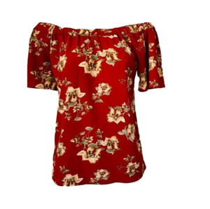 Off the Shoulder Floral Blouse